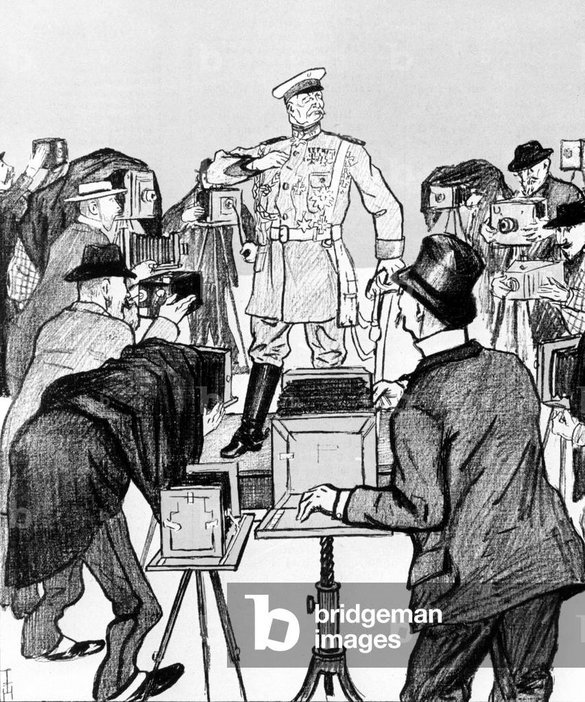 Image of A caricature of Alfred Graf von Waldersee, 1900 (engraving) by