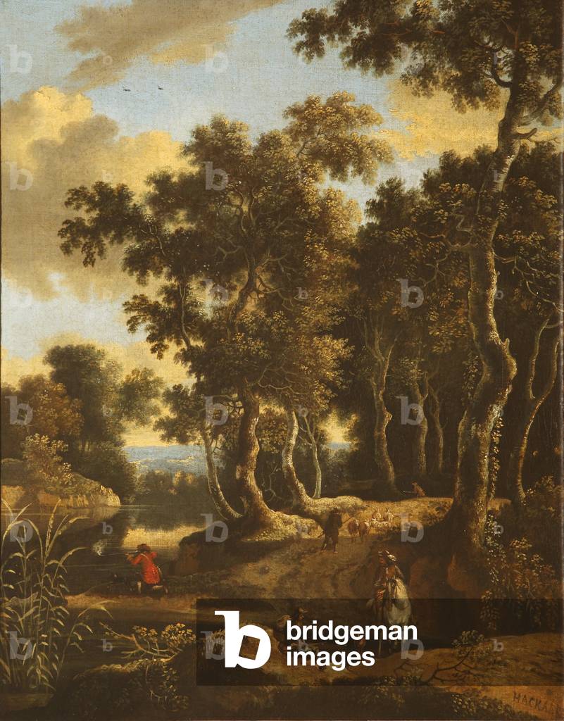 Bild von Gemälde "Eine bewaldete Landschaft" von Jan Hackaert