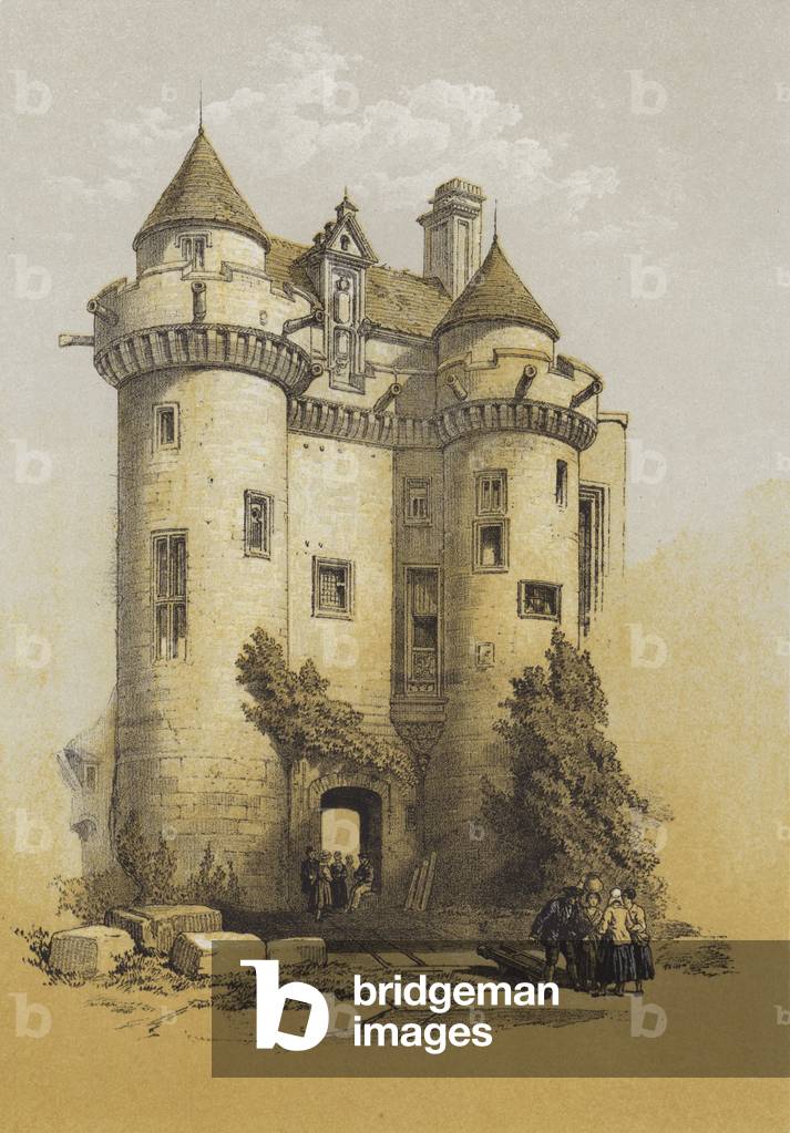 Grande ingresso al Palazzo Falkland (cromolito)