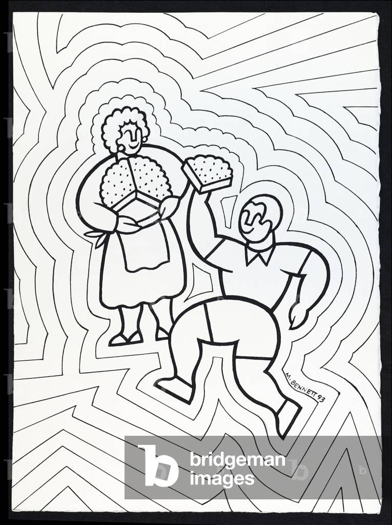 "Ohne Titel" von Manuel Bennett, b/w