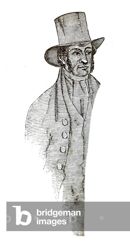 "Un gentiluomo inglese con cappello a cilindro."