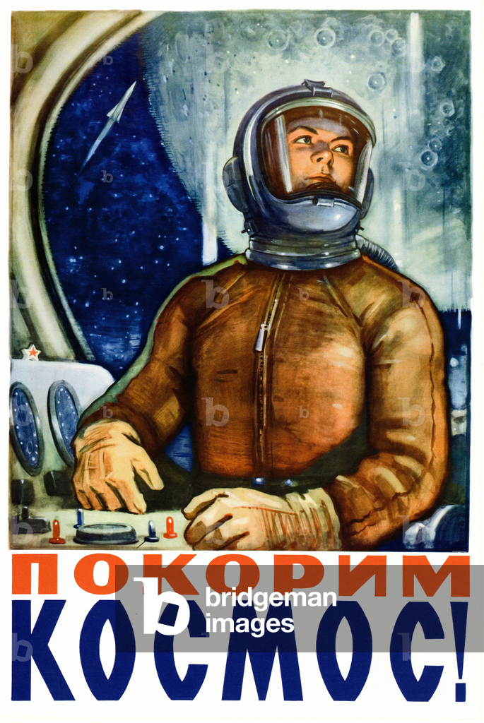 Immagine di Manifesto "Conquisteremo lo spazio!" 1960 di Leonid Fedorovich Golovanov