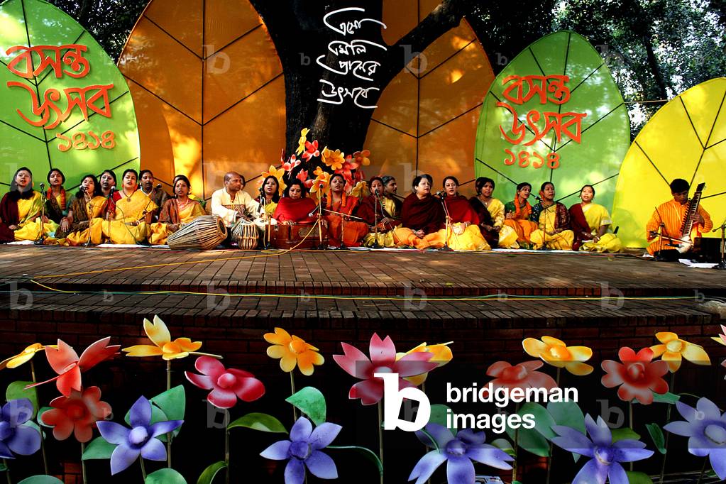 Basanta Rana Image of A cultural program marking Basanta Utsav, or Basanta festival, to
