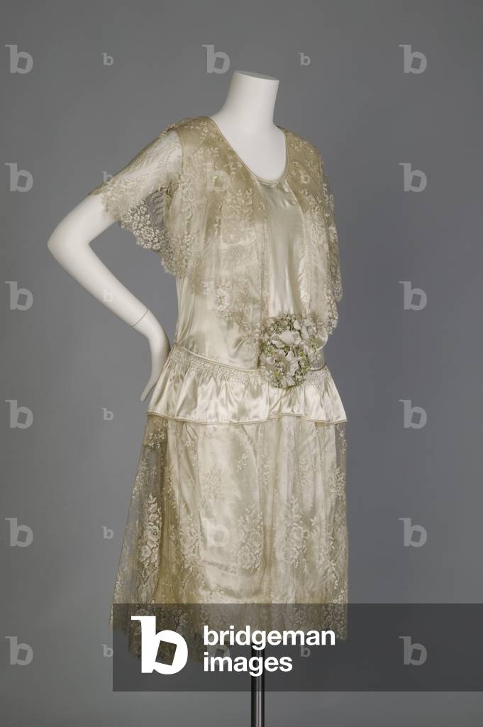Wedding dress and accessories by Unknown Artist