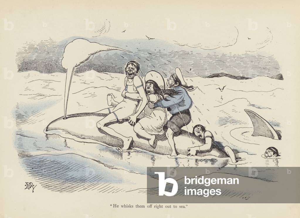 "Schwänze mit einem Twist: Der Wal (Farbe litho)" 1801 von Edward Tennyson Reed
