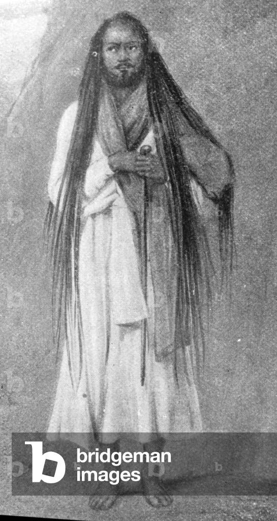 Image of Hindu Fakir or holy man in India; 19th century