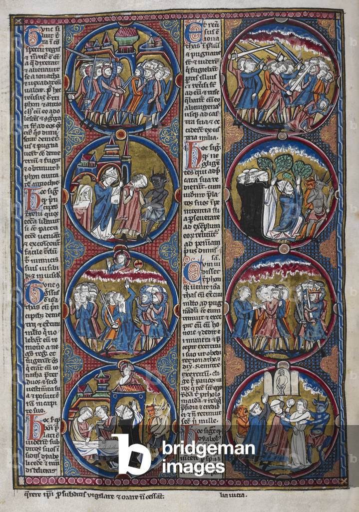 "Scene bibliche e moralizzazioni in una serie di otto rotonde"