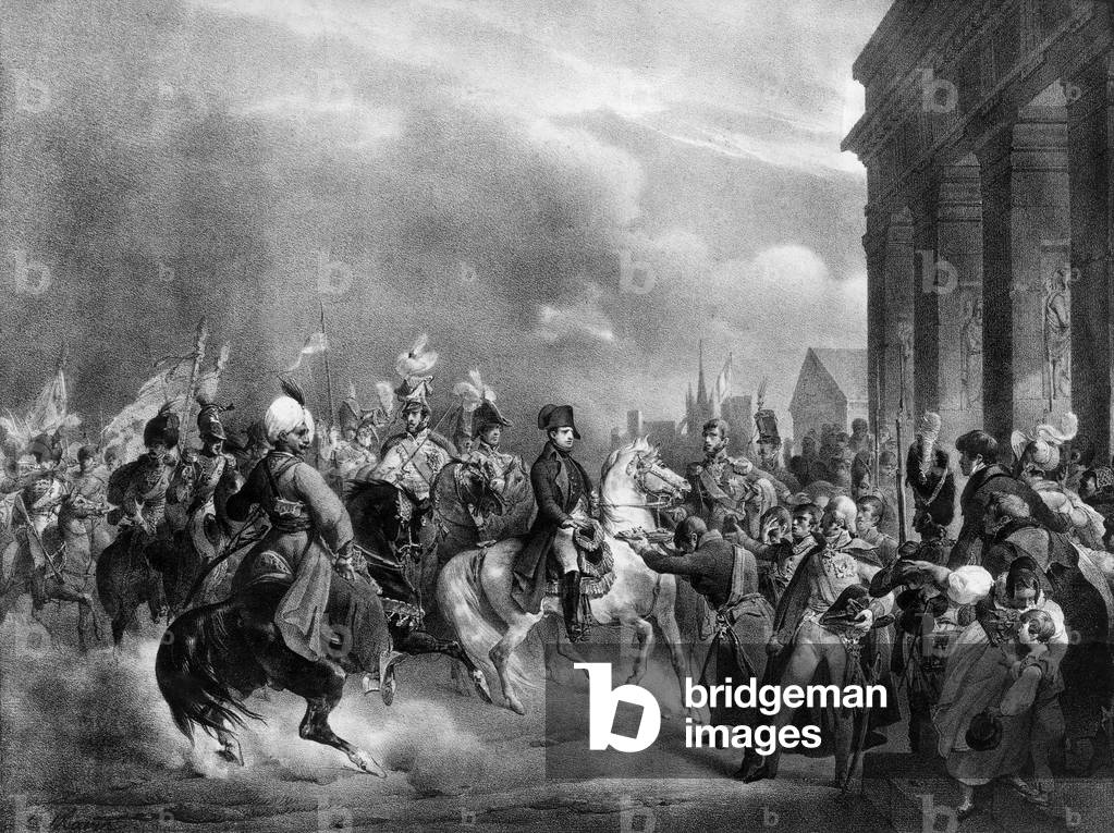 "Ankunft des französischen Kaisers Napoleon 1. in Berlin am 27. Oktober 1806" 1806, b/w