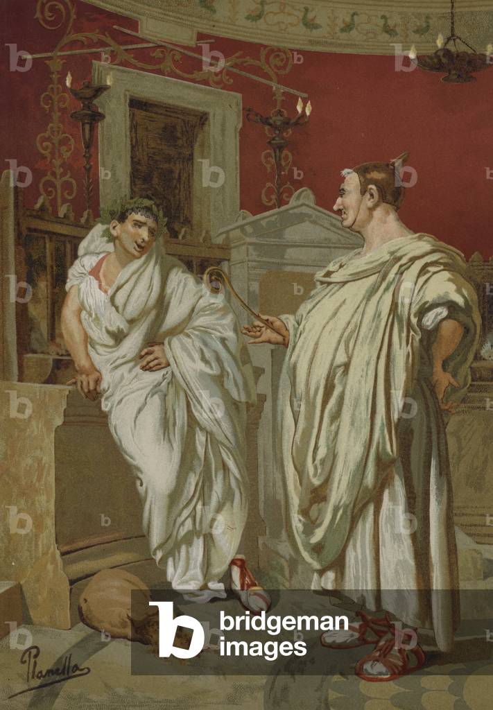 Gli auguri di Cicerone (cromolito)