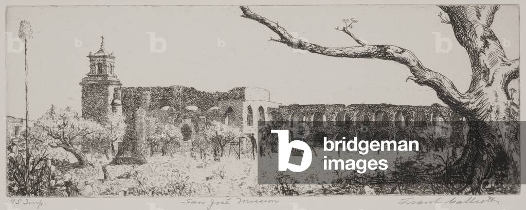 San Jose Mission, c. 1935-1938 (acquaforte)