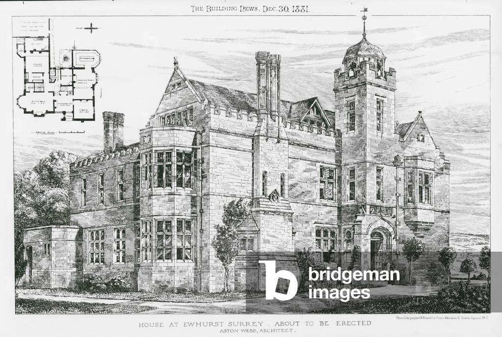 Casa a Ewhurst Surrey (litho)