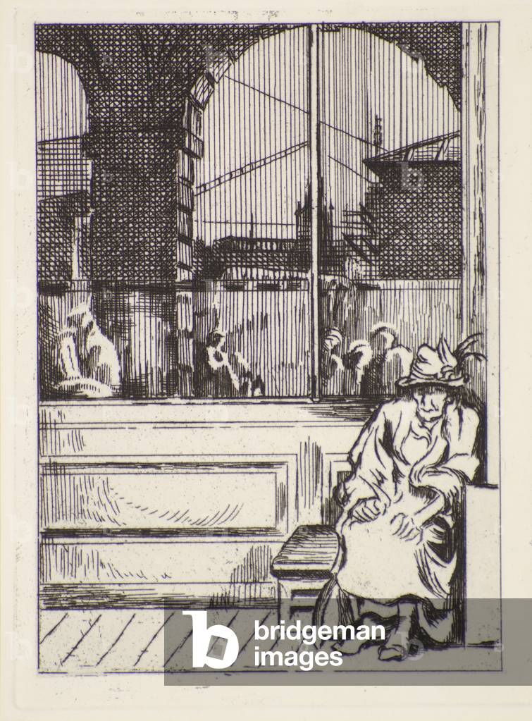 Old Woman, 20th century (etching)