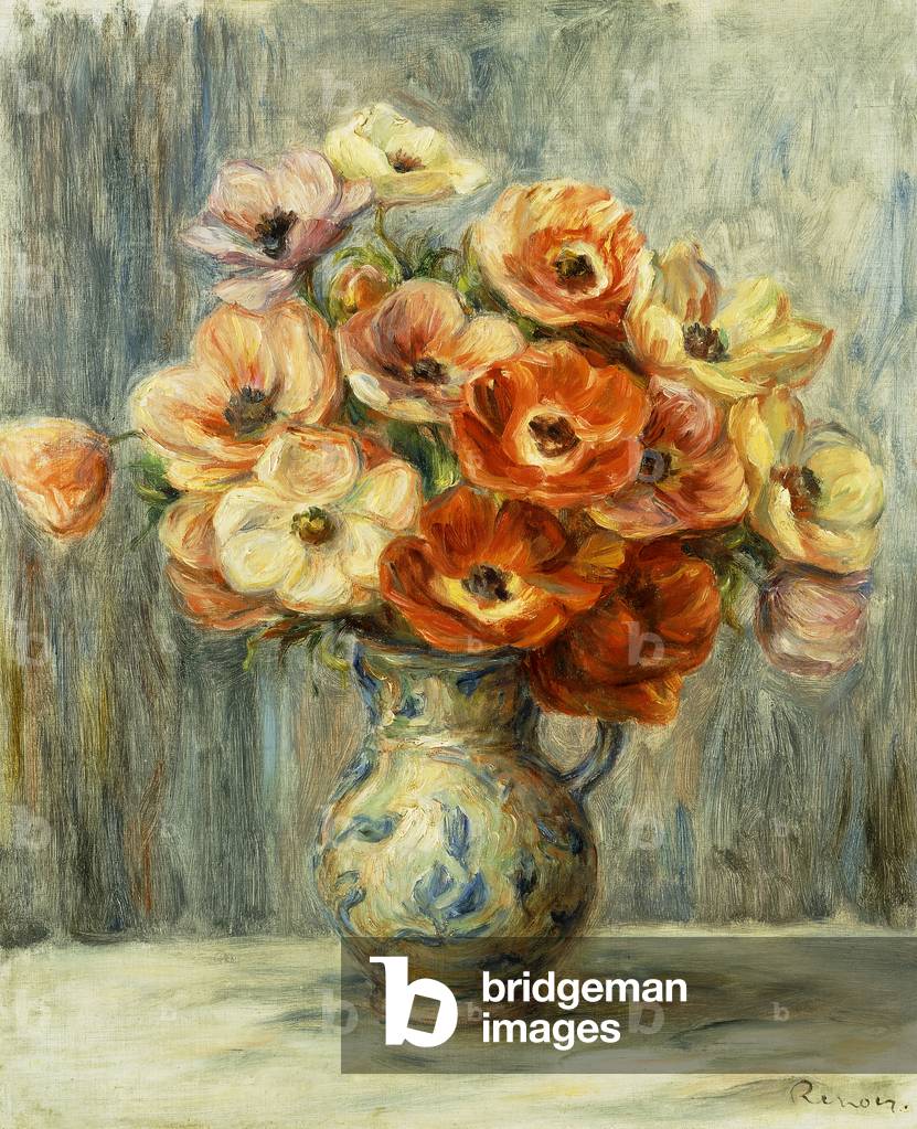 Vaso d'Anemoni, (olio su tela)