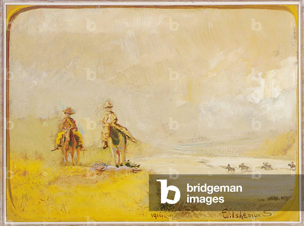 Bild von Gemälde "Pfadfinder zu Pferd" 1916 von Louis Michel Eilshemius