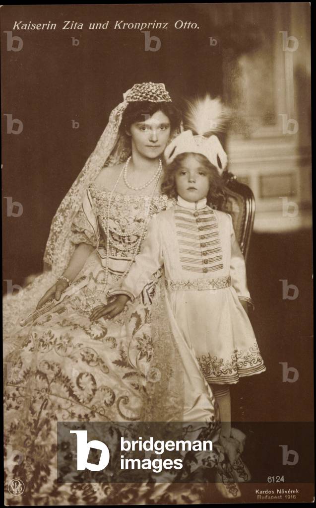 L'imperatrice Zita con il principe ereditario Otto d'Ungheria, NPG 6124 (foto b/n)