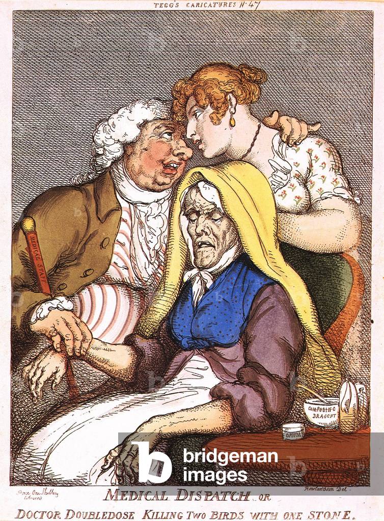 Immagine di Stampa "doppia dose che uccide due piccioni con una pietra lussuria medicina medica infermieristic