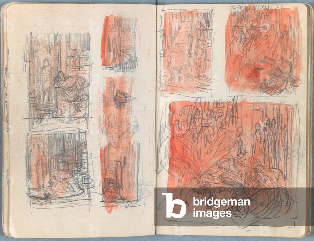 Pagine da un album di Sketches for The Life of Nostro Lord Jesus Christ, fine 1880 (grafite e lavaggio su cart