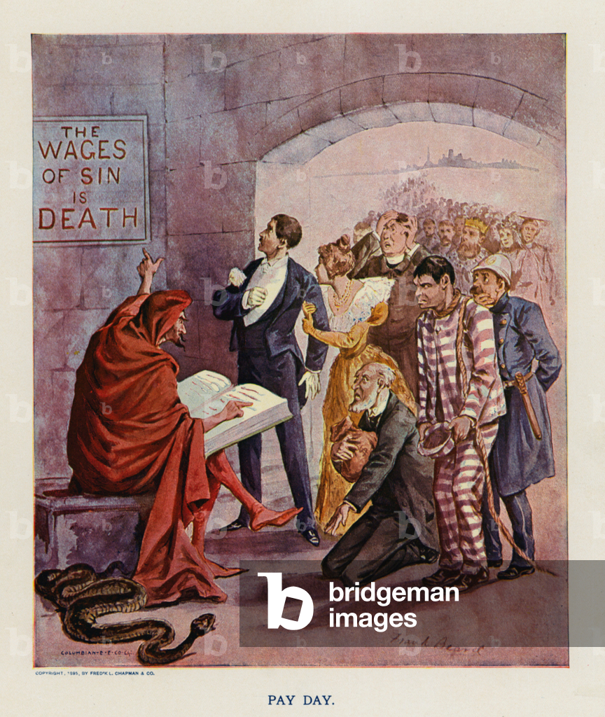 Image of Print depicting Pay Day (colour litho) 1801 by Frank Beard