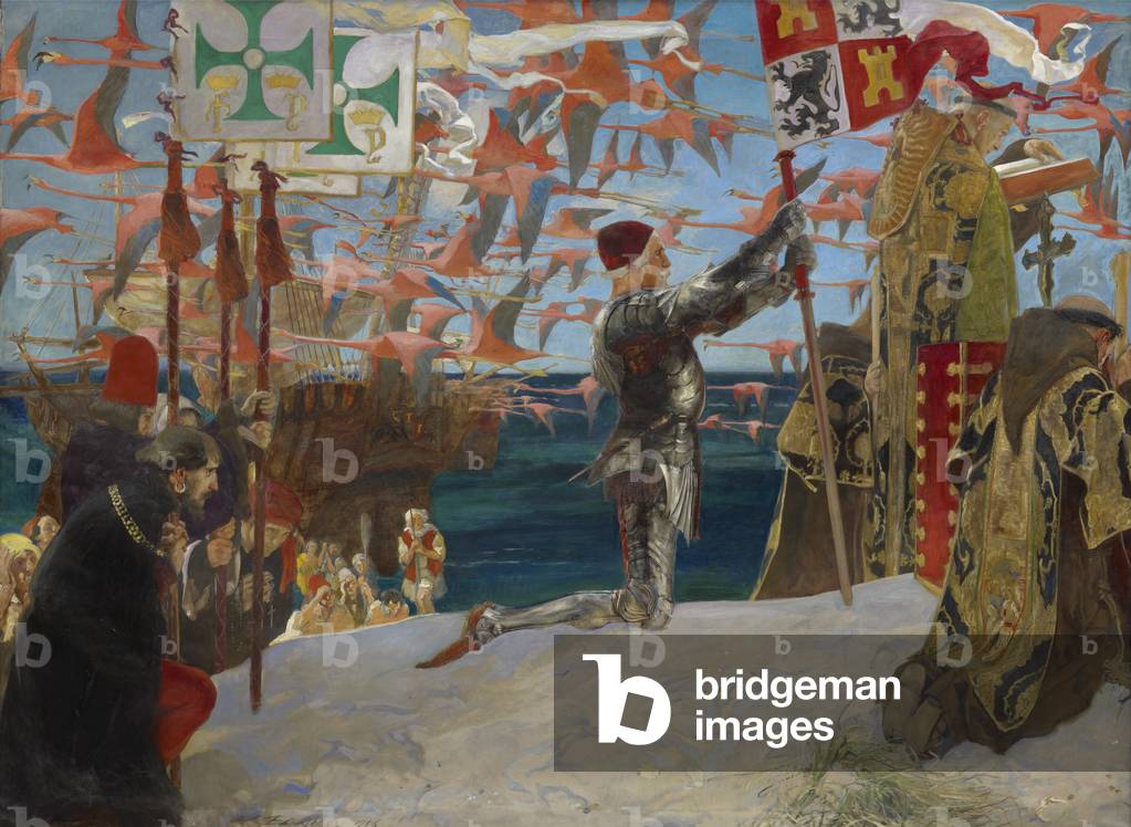 Columbus in the New World, 1906 (oil on canvas)