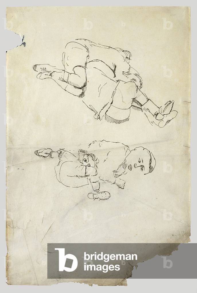 Bild von Zeichnung "Two Boys Lying Down", 1941 von Lucian Freud