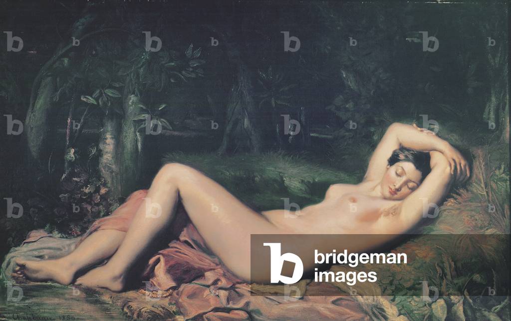 Ninfa addormentata, 1850 (olio su tela)