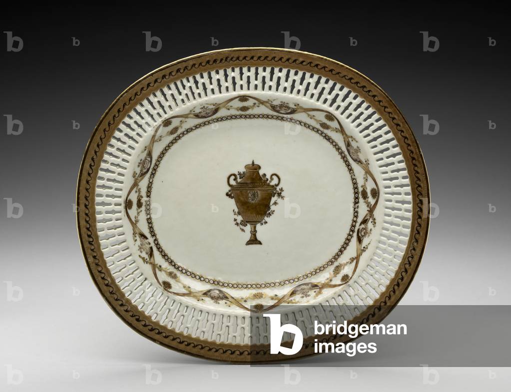 Immagine di Ceramica "Stand per un cesto da un servizio di Dinner and Dessert" 1800 di Chinese School