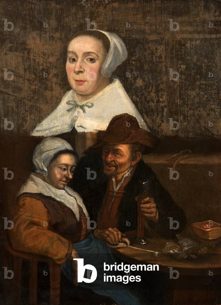 Olandese Taverna Scena, inizio XVII secolo (olio su tavola)