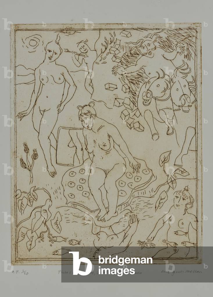 Plutone e Persefone, Venere e Cupido e Aretusa (incisione)
