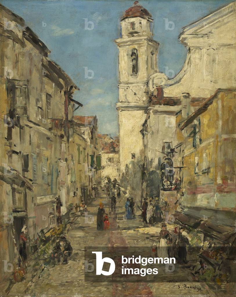 Bild von Gemälde "Villefranche", c.1892 von Eugene Louis Boudin