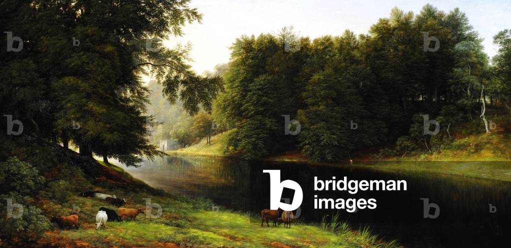 Immagine di Dipinto "Boathouse a Calke Park" di John Glover
