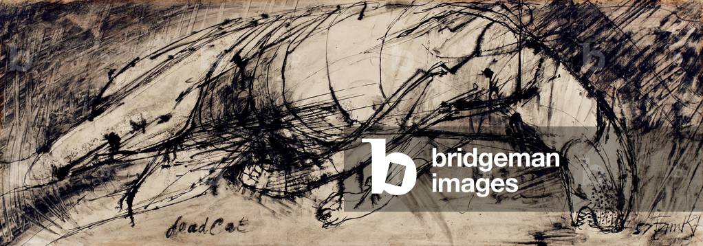 The Dead Cat, 1957 (penna, pennello & inchiostro su carta)