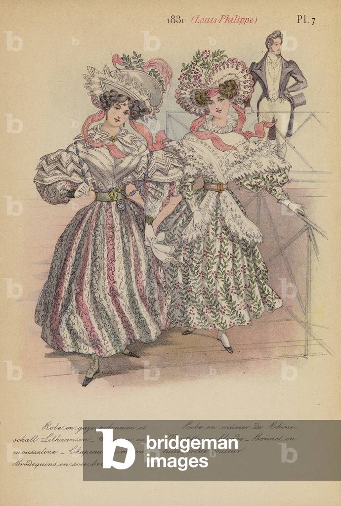 Immagine di Stampa "Moda francese: 1831" 1901 di Louis Colas