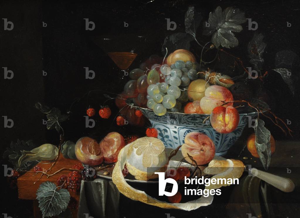 stillleben mit geschält zitrone