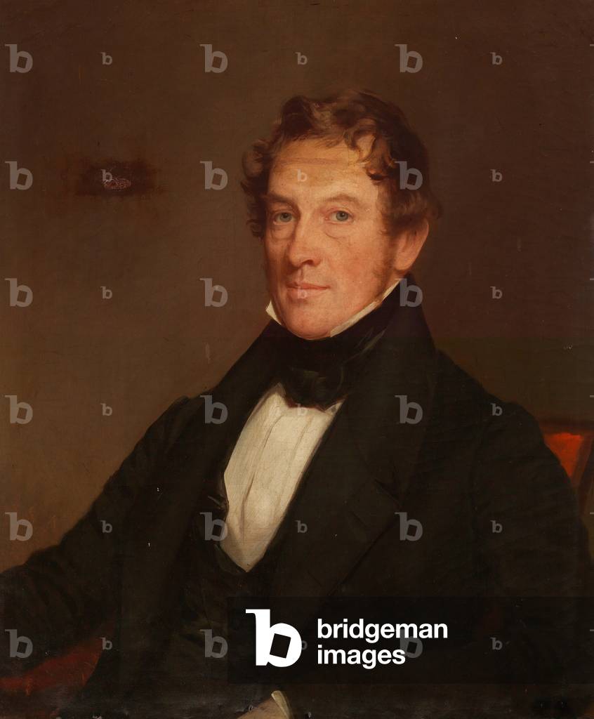 Bild von Gemälde "porträt von einem mann", c.1820 von Matthew Harris Jouett, b/w