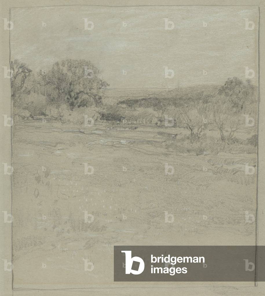Landscape near San Antonio by Julian Onderdonk, b/w