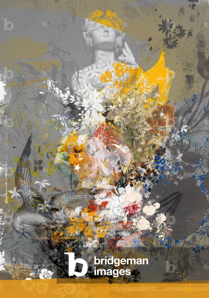 Line of fire, 2017 (Collage auf Leinwand)