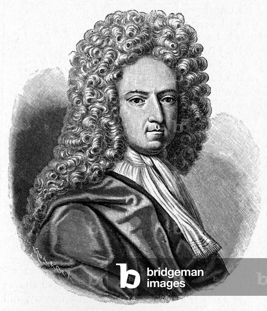 Daniel Defoe (1660-1731) English author and journalist, engraving after Michiel van der Gucht, 1706