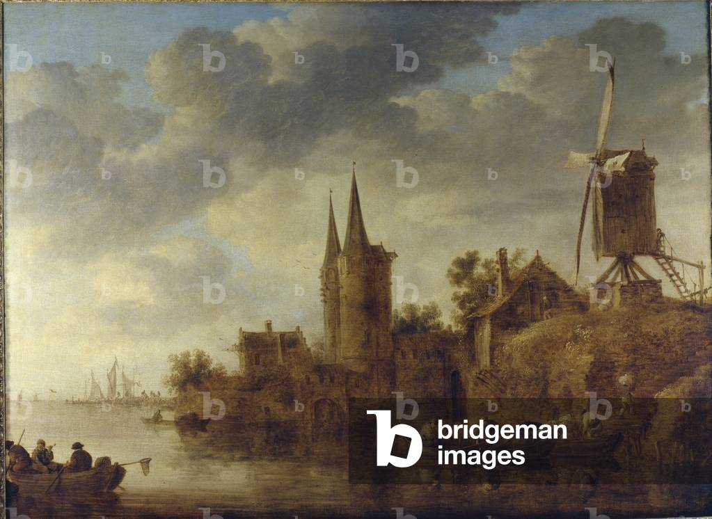 Bild von Gemälde "Eine Flusslandschaft mit einem Capriccio des Oostport" 1644 von Jan Josephsz van Goyen