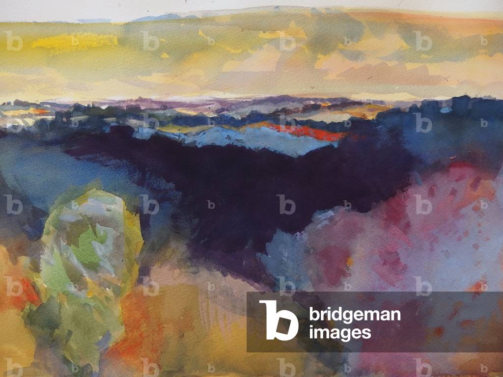 Downland View, 2014 (Aquarell auf Papier)