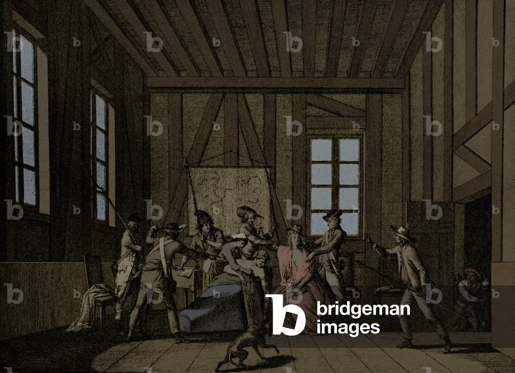 "Mord an Jean-Paul Marat -" von Jacques Francois Joseph Swebach