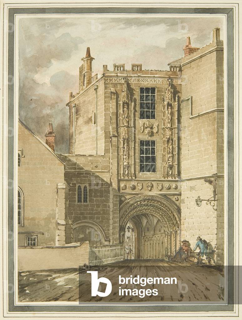 Immagine di Disegno "Vista sud della Porta del Collegio (matita e acquerello su carta)" di English School