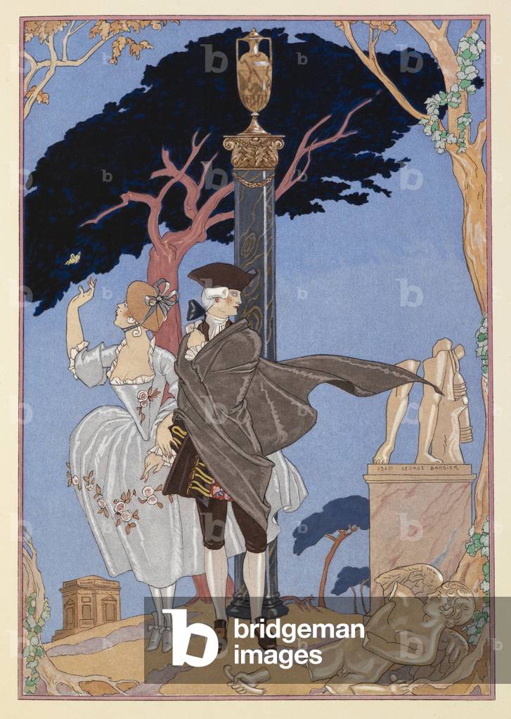 L'Amour Par Terre. A man and woman out walking among ruins.