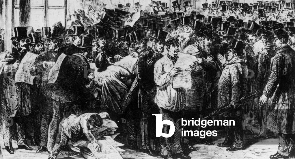 "Elezioni in Francia nell'ottobre 1877: i parigini in attesa dei risultati: i repubblicani sono vincitori" 187