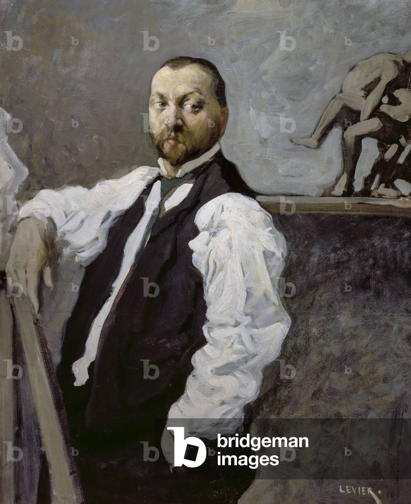 Portrait of sculptor Alfonso Canciani, 1902 (oil on cardboard) by