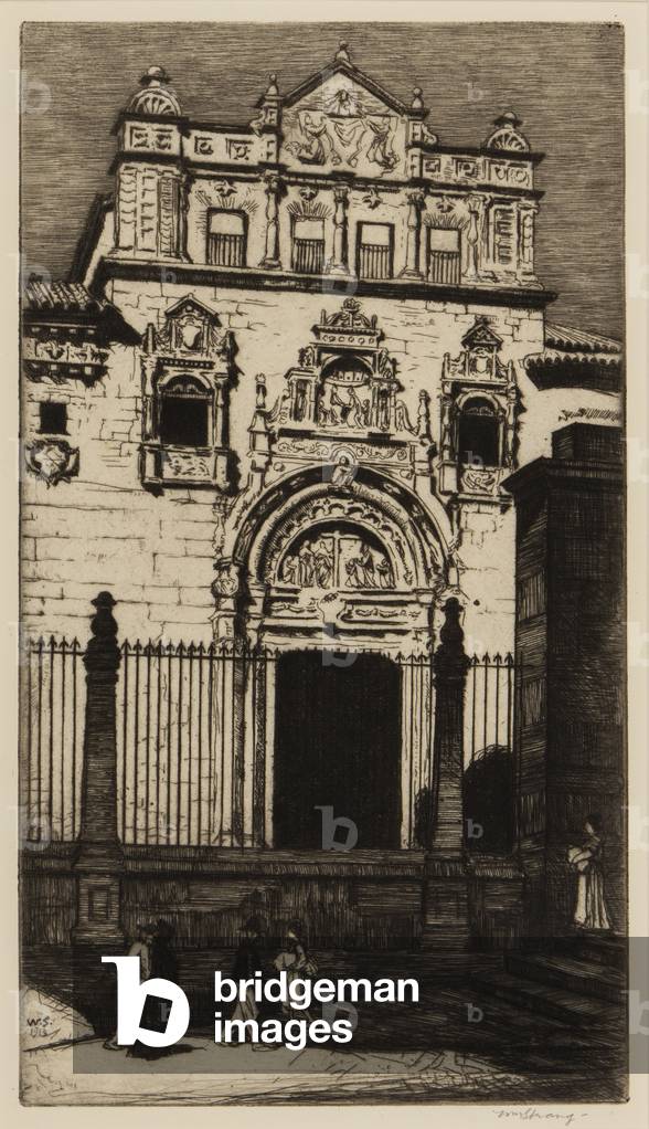 Santa Cruz, Toledo, 1913 (etching)