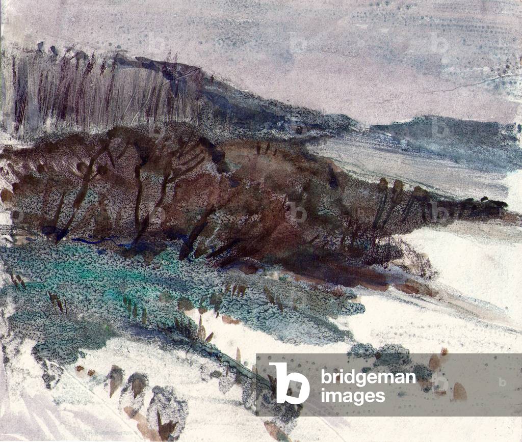 Paesaggio invernale a Tarusa, 1965 (monotipo)