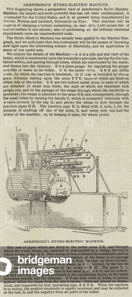 "Armstrongs Hydro-elektrische Maschine (Gravur)" von English School