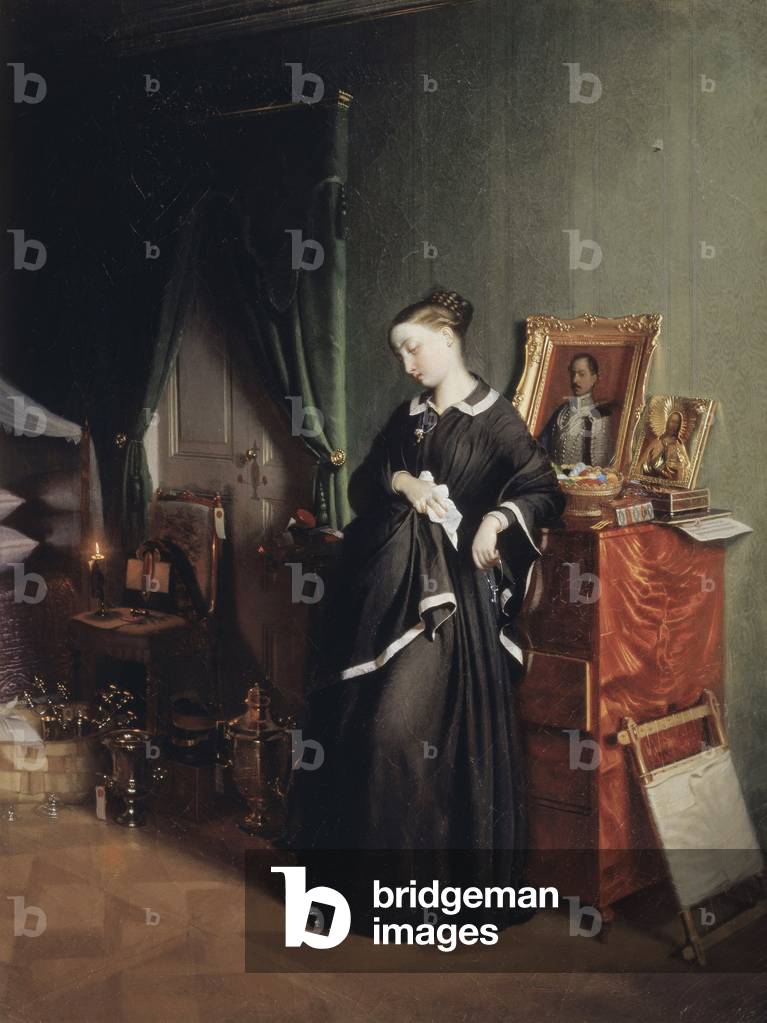 Die Witwe, 1851 (Öl auf Leinwand)