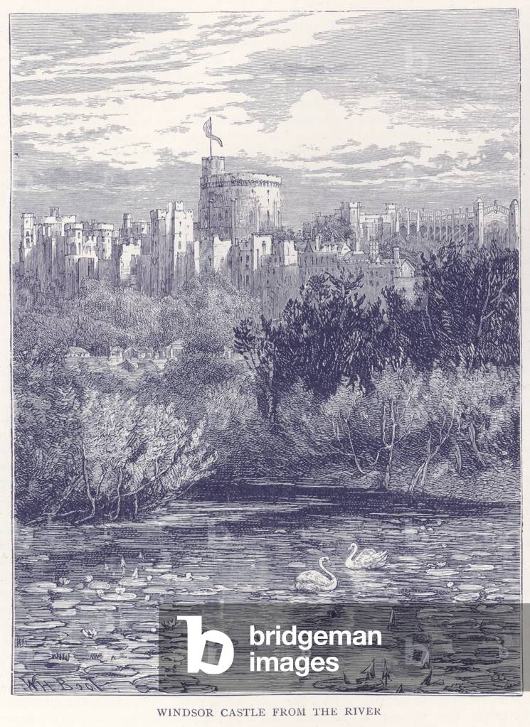Windsor Castle from the River (engraving) by English Artist
