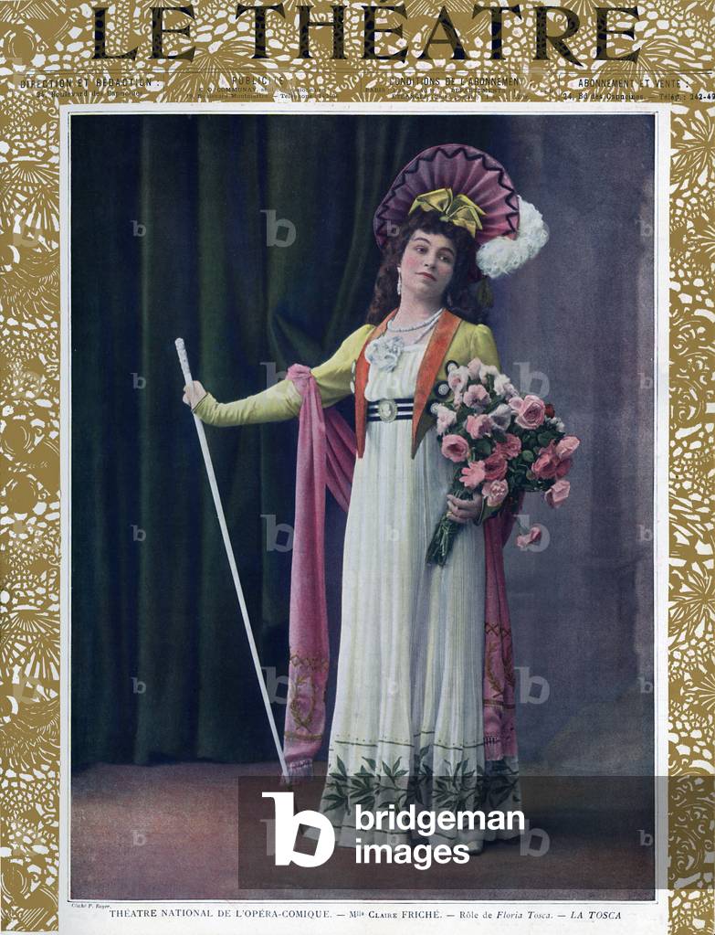 Claire Friche als Floria Tosca, 1903 (Druck)